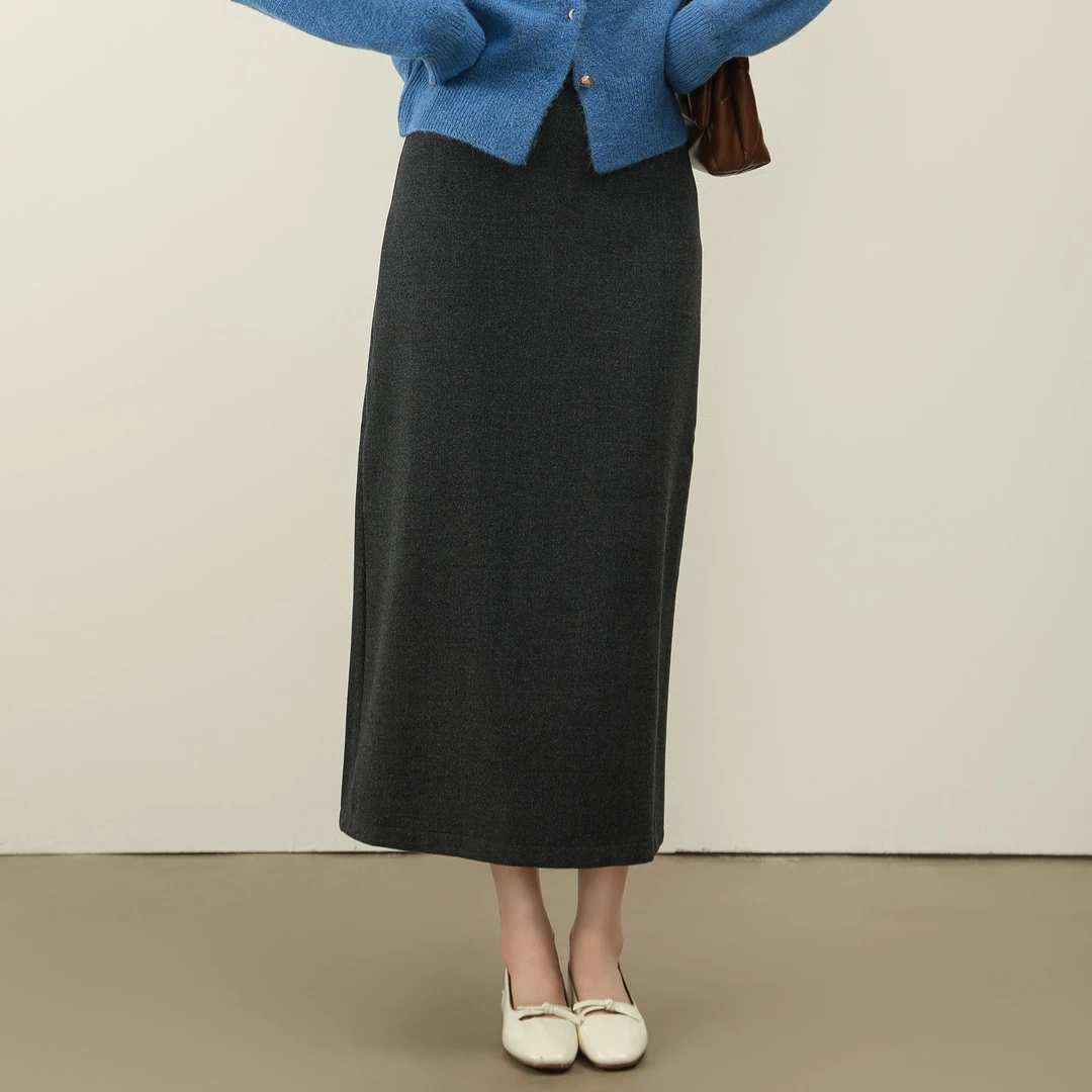 【芝士Cheese】爱尔兰 毛呢极简a字遮肉百搭半身裙