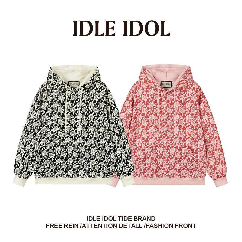 IDLE IDOL【老宋专属】秋冬时尚潮流休闲百搭宽松连帽情侣穿搭卫衣