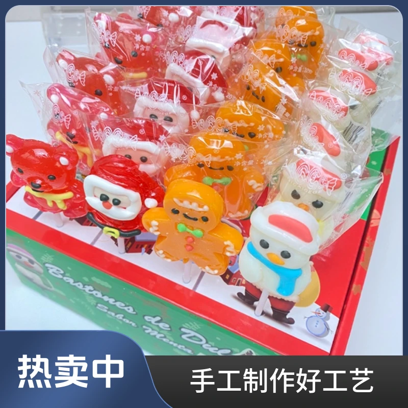 【卡通圣诞棒棒糖】健康发货年货口味产品工艺制作品质味道美味健康