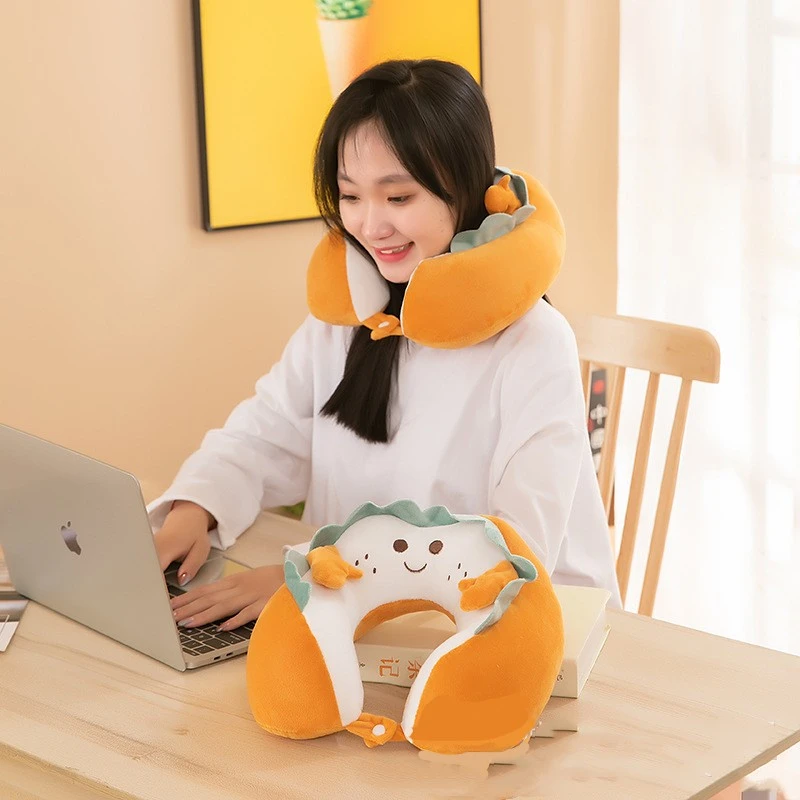 【亏米冲量】卡通吐司颈椎枕u型枕头护颈枕脖子靠枕u形可爱便携枕头
