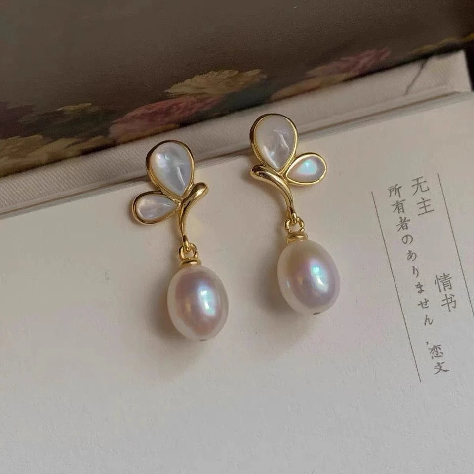 巴洛克蝴蝶耳钉高级感耳饰轻奢小众优雅温柔甜美质感耳环法式复古