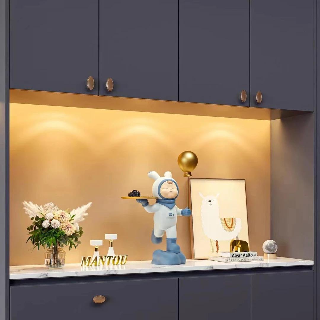 家居饰品气球兔高档轻奢摆件入户玄关收纳客厅电视柜酒柜装饰品