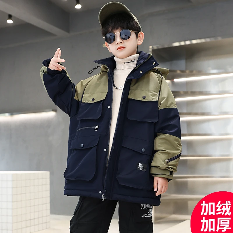 男童冬季棉服新款秋冬装中大童保暖棉服【杰特比】D2016