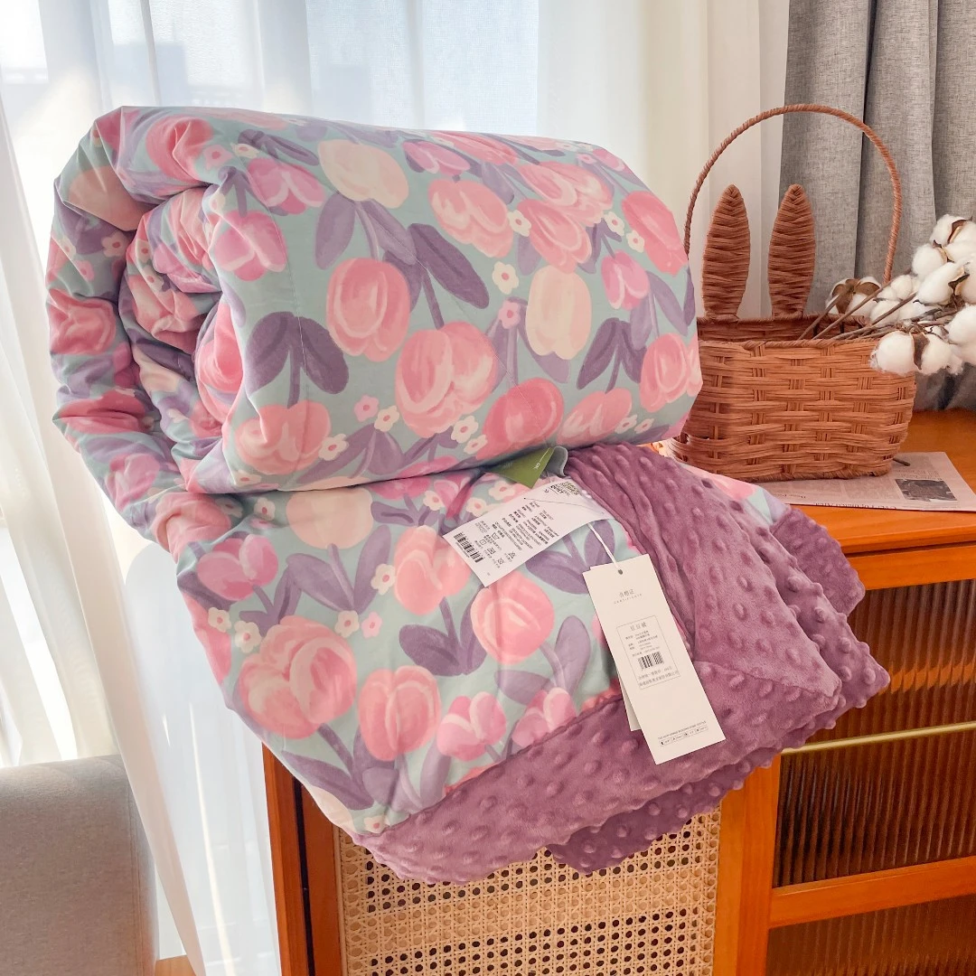 A4559入冬神器冬季单人5斤150*200大豆被豆豆被子郁金香宿舍保暖