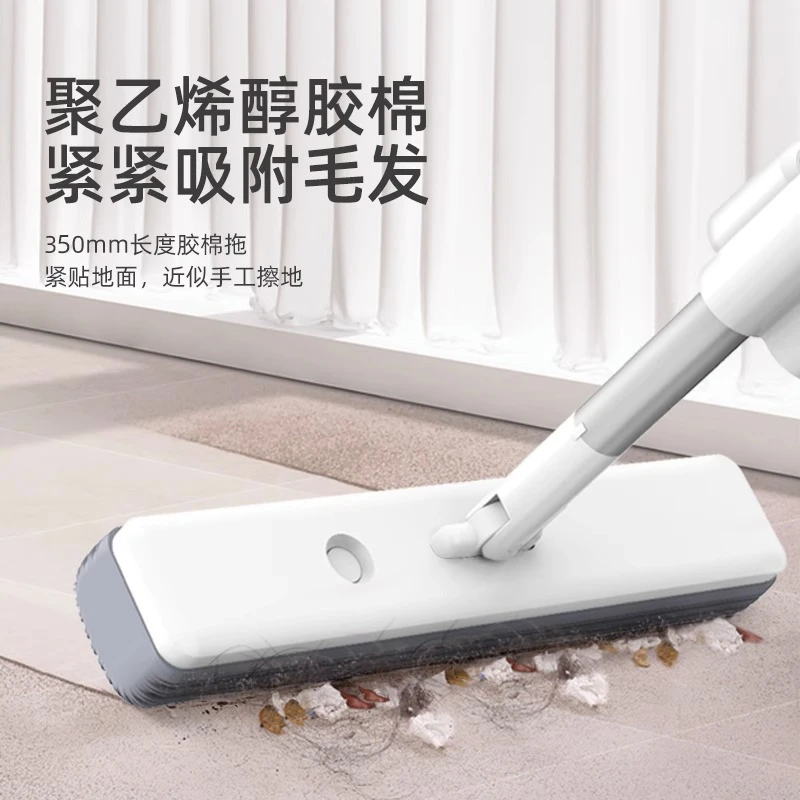 免手洗海绵拖把家用懒人一拖净拖把免手洗滚轮提拉挤水吸水胶棉头