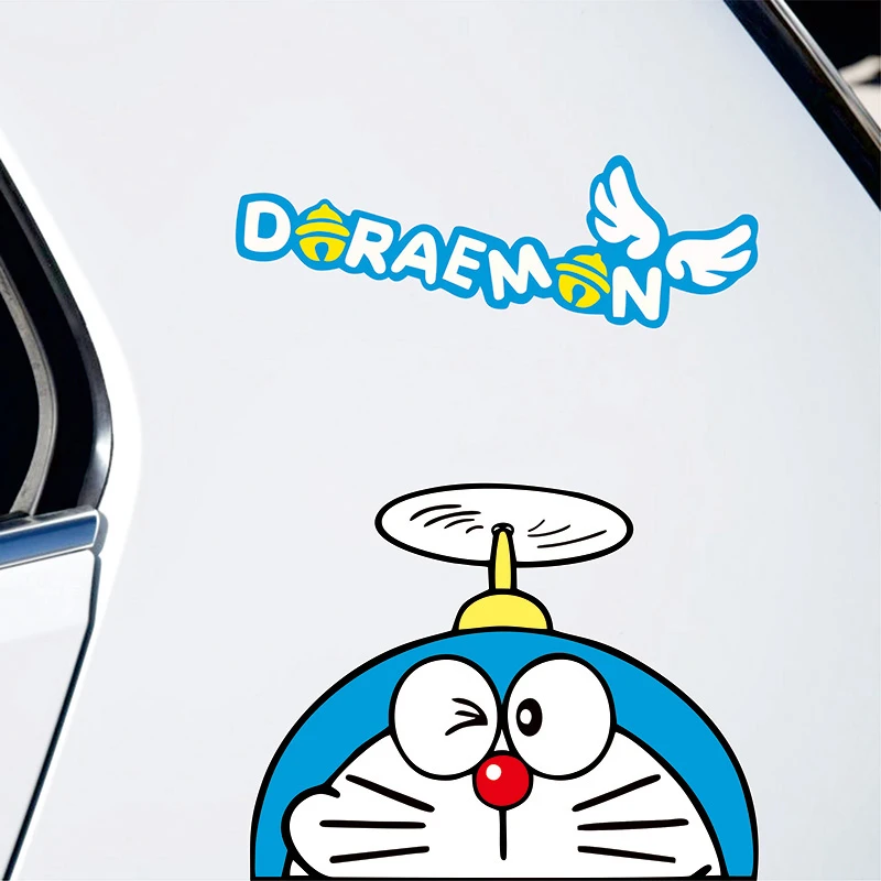 驿品可爱卡通叮当猫车贴划痕遮挡哆啦A梦装饰车身机器猫汽车贴纸