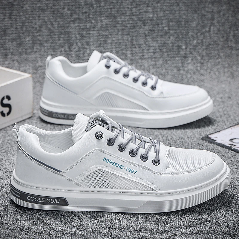 男鞋夏季透气薄款网眼镂空网面运动休闲轻便大码小白板鞋防臭网鞋