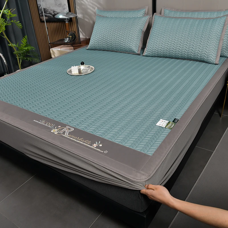 水星新家纺2024新款CR冷感乳胶席系列（床笠款）凉席藤席冰藤席冰