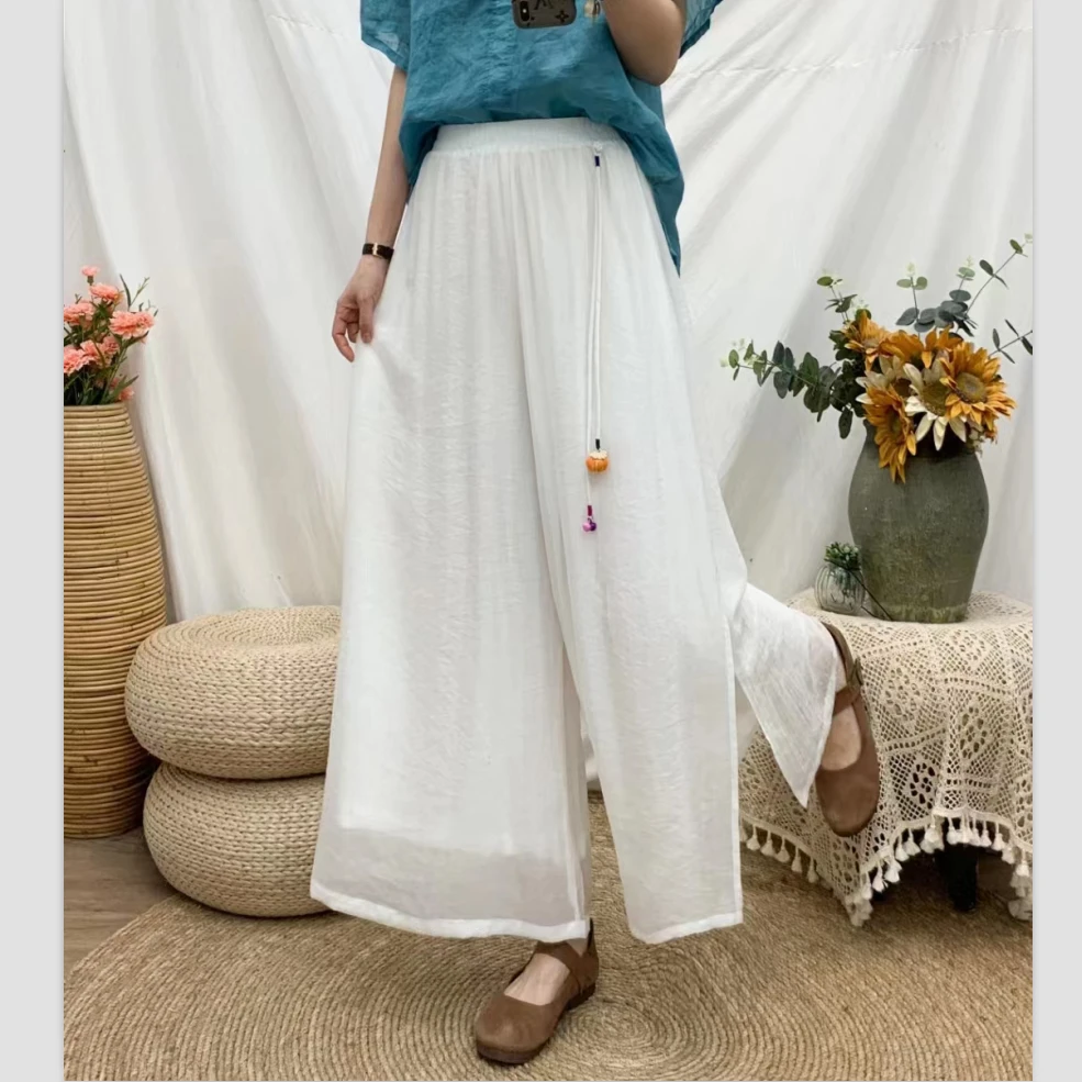 【南瓜裤】夏季名族风手工南瓜裤夏天飘逸凉凉裤双层休闲裤阔腿裤