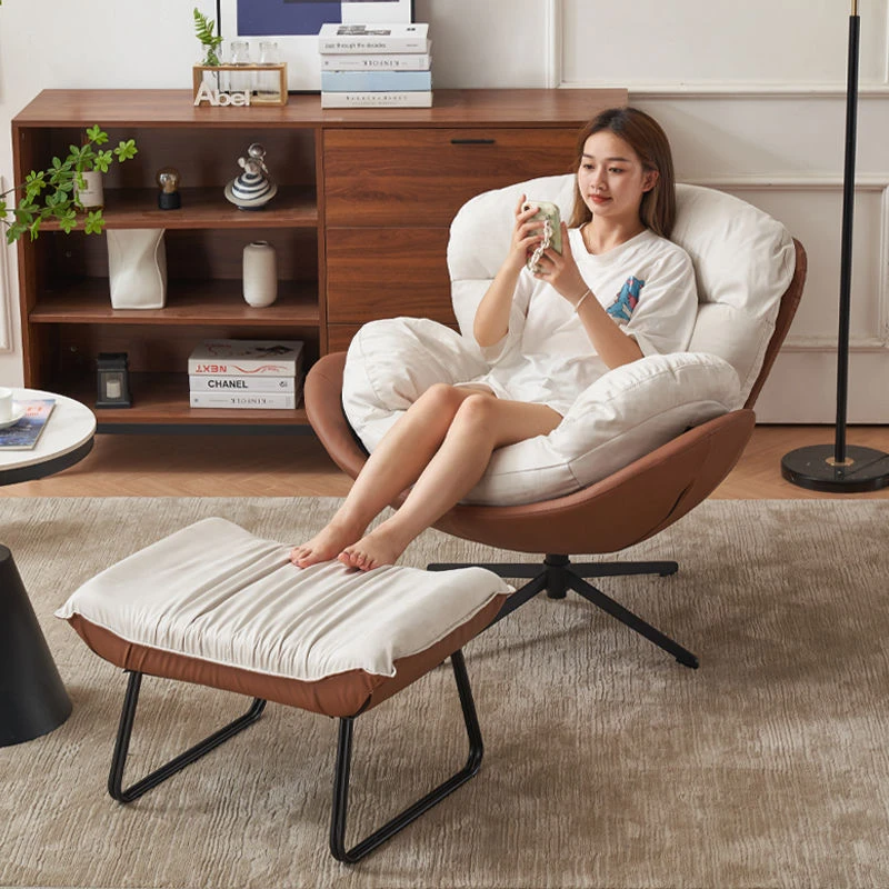 网红小天鹅极简旋转阳台客厅沙发椅旋创意造型单人休闲懒人沙发椅