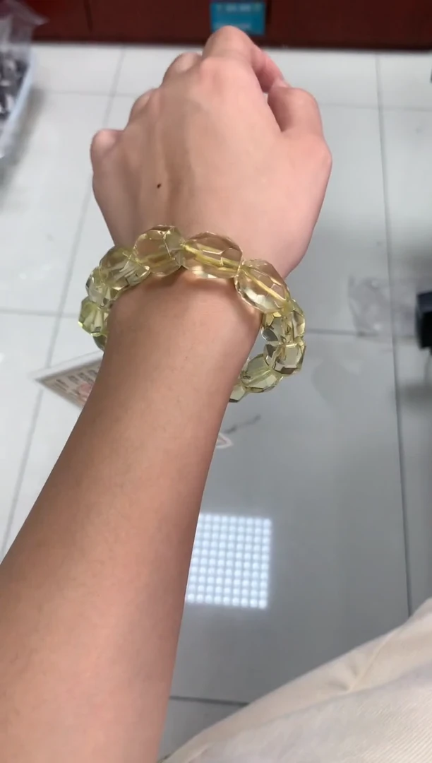 【闪购商品】黄晶手链未镶嵌29号黄水晶钻石切随行单圈
