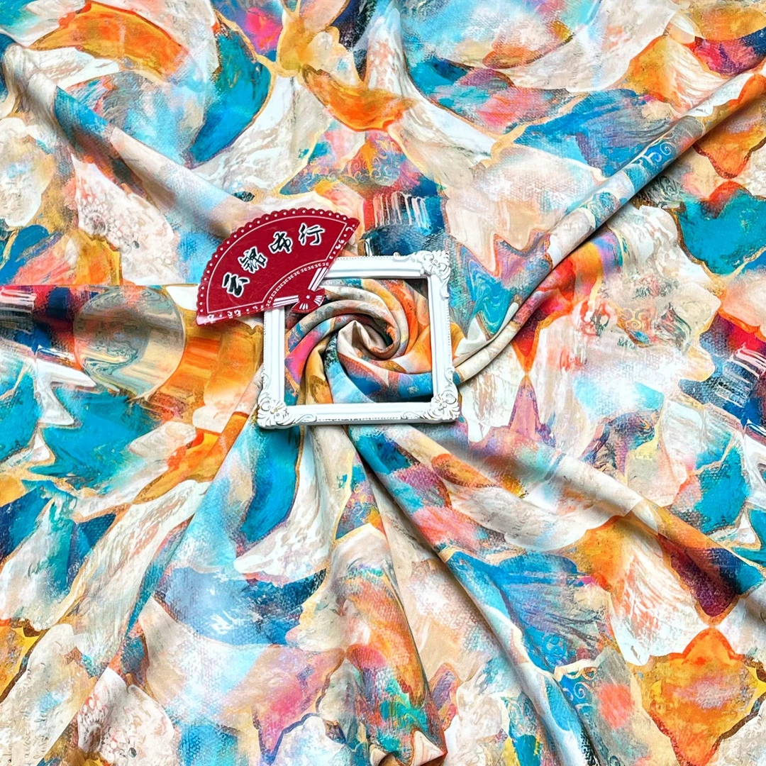 【云锦1店】24823-3号 木棉海洋风 服装布料面料