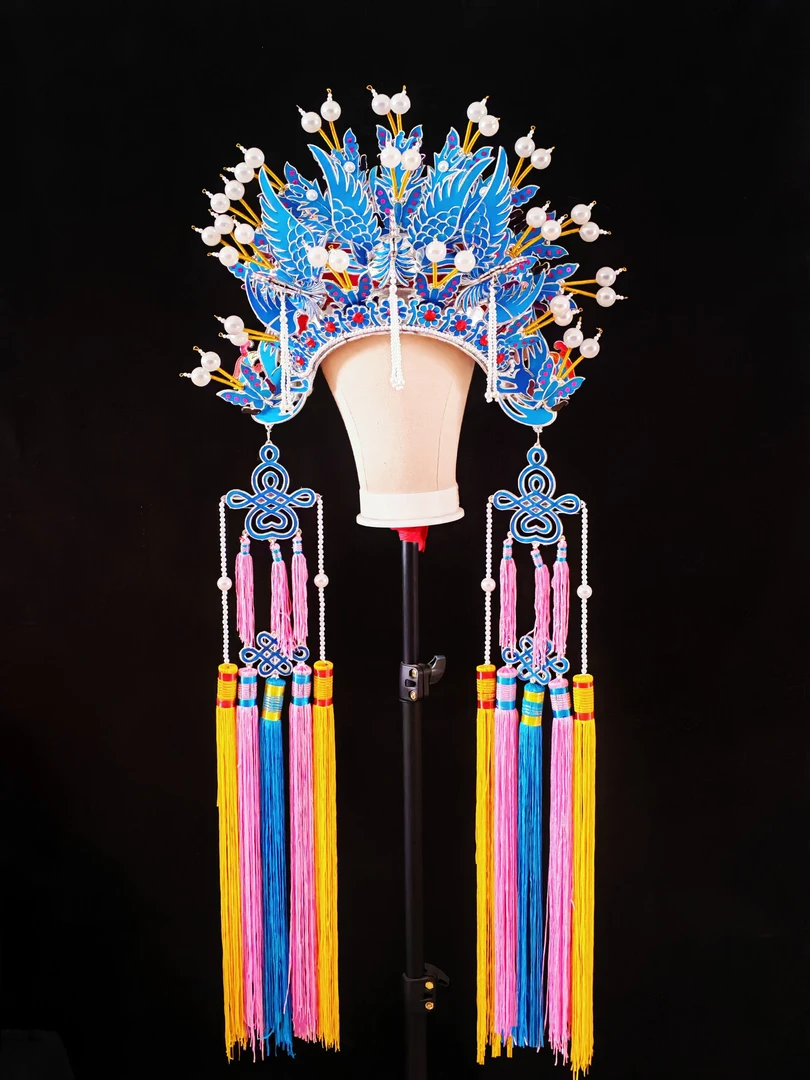 新款国潮凤冠霞帔新娘公主凤冠帽子古装婚礼戏剧用品