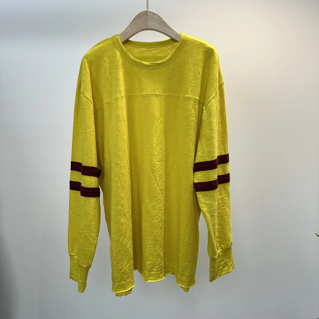 韩版新款纯色撞色上衣休闲宽松洋气时尚