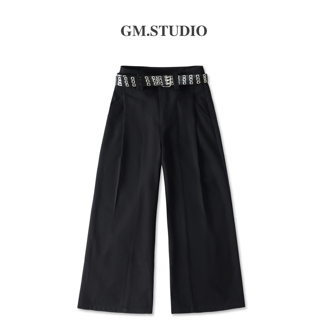 加绒加厚小众设计款百搭休闲垂感西裤-GM2159