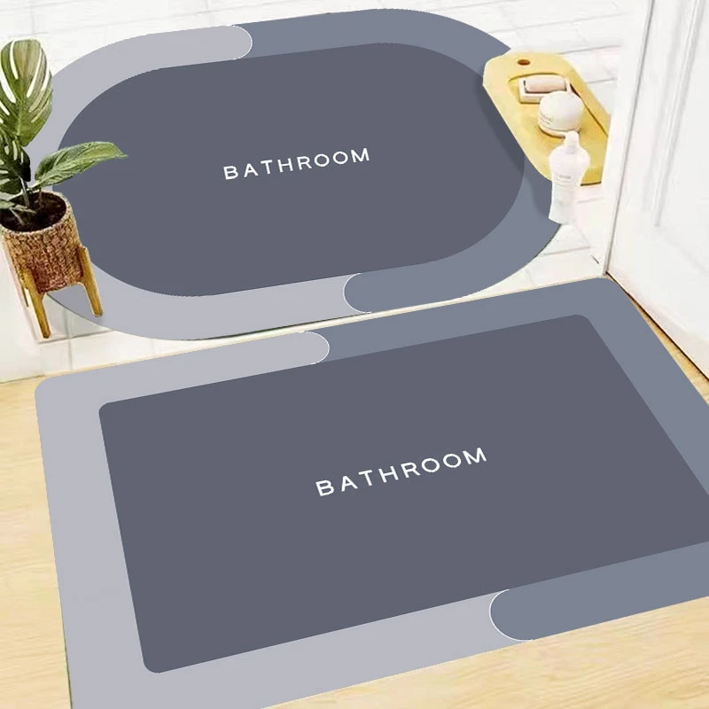 天禧星软硅藻泥浴室厨房卫生间吸水防滑地垫脚垫速干裁剪成品