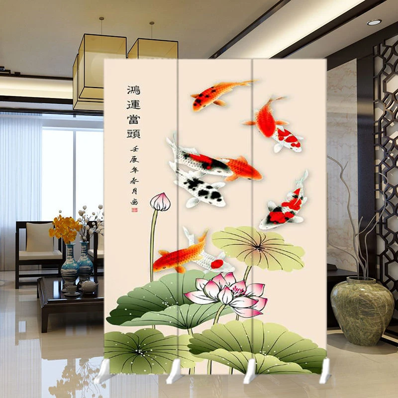中式屏风隔断客厅遮挡卧室家用简约现代办公室进门可折叠移动玄关