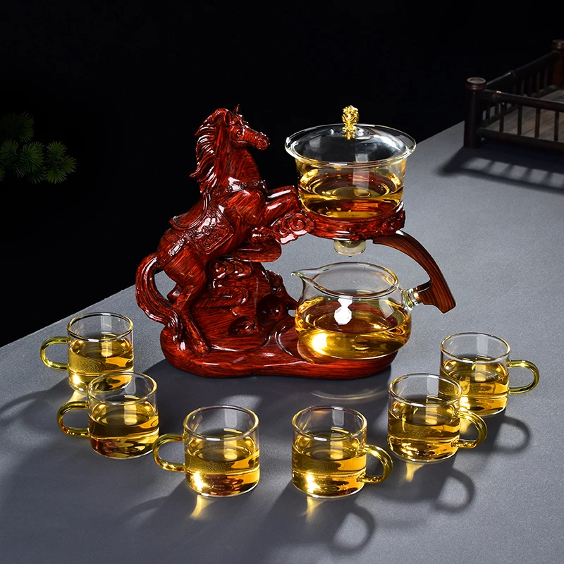 懒人半自动茶具玻璃茶具套装家泡茶器功夫茶具整套中式磁吸中式