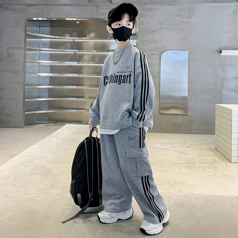 儿童装男童秋装运动套装2025新款中大童春秋季男孩时髦休闲衣服潮
