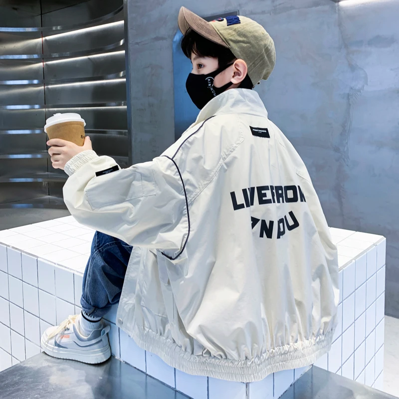 儿童装男童秋装外套2025新款中大童男孩春秋款工装夹克秋春帅气潮