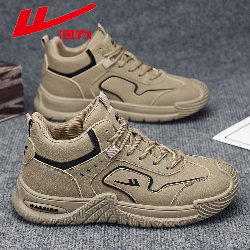 回力秋季新款休闲男鞋户外运动跑步鞋时尚百搭耐磨厚底复古一脚蹬