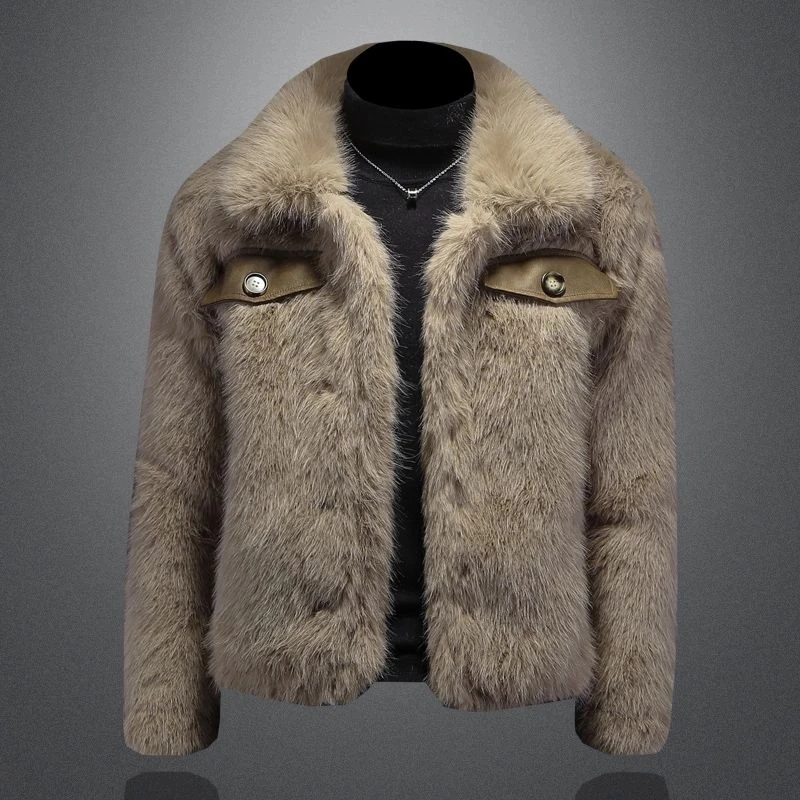 双面穿皮毛一体皮衣男高档皮草冬季外套时尚宽松潮流加厚保暖皮草