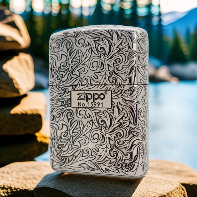 ZIPPO唐草在我心 黑银 盔甲 日版 ZBT-3-21c 打火机 TC9901DK