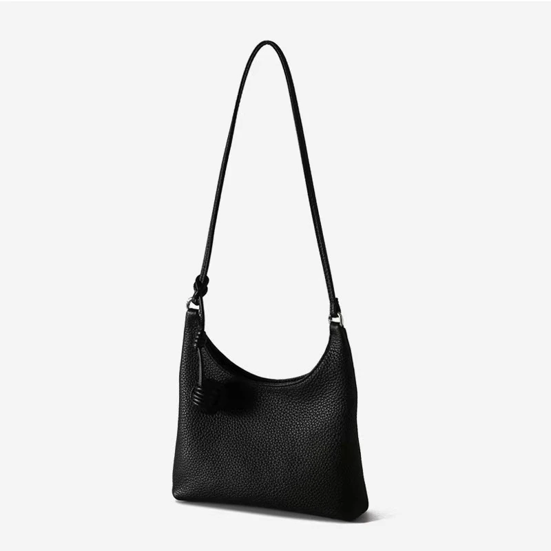 复古腋下包新款头层牛皮质感小包单肩包腋下法棍包时尚百搭女士