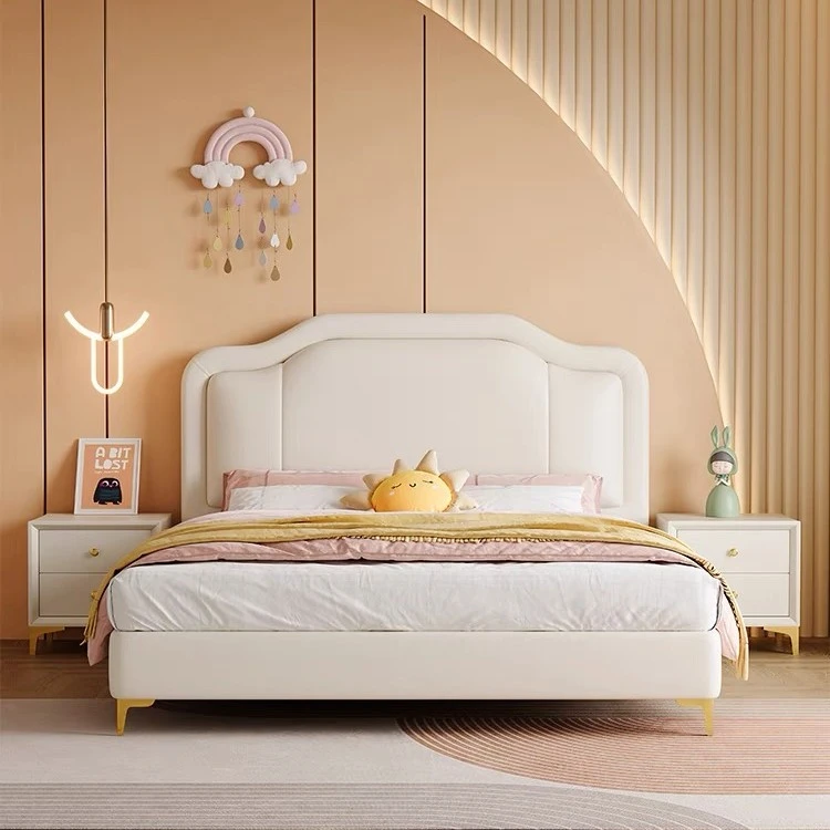 儿童卡通床轻奢现代男孩女孩软包双人床卧室简约宝宝小孩床公主床