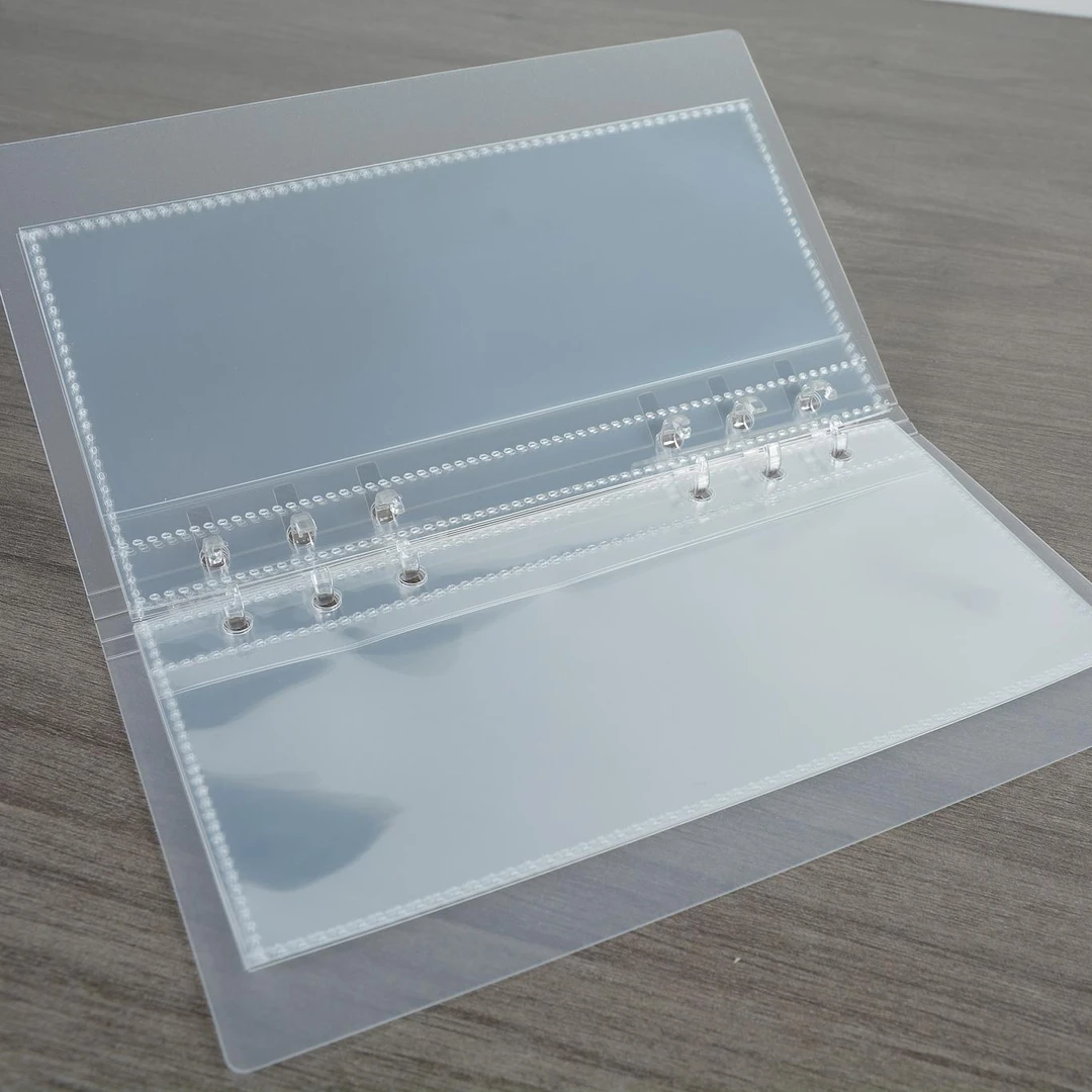 简易存单夹17x7.5cm高清透明白银行票据收纳册卡册透明袋纸币收藏