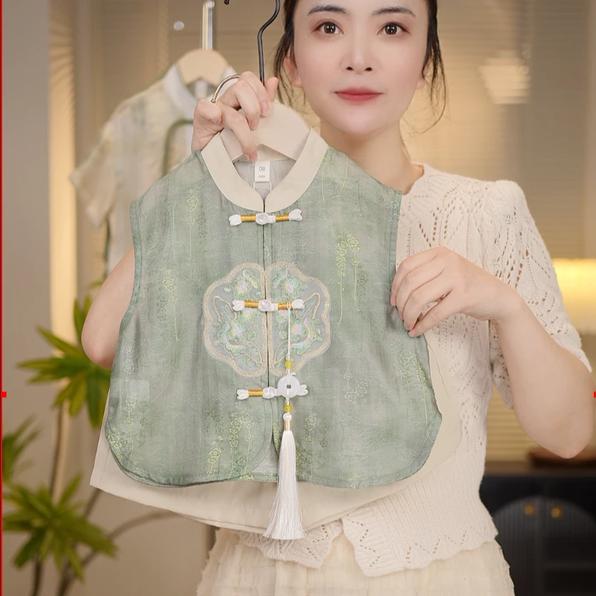 【现货】2025夏季新款男童女童复古古风新中式文艺儿童套装18559