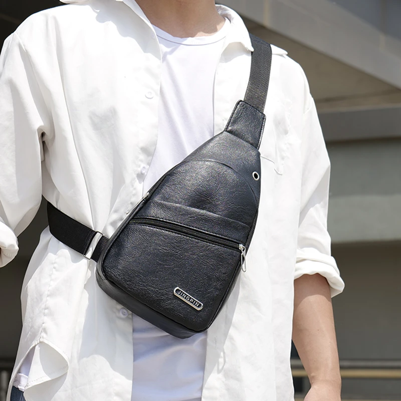胸包男士包包潮牌时尚大容量单肩包休闲运动胸前包斜挎包小背包