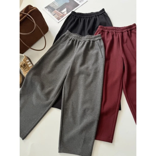 # F63秋冬款全松紧不挑腿型  高级质感加绒奶奶裤