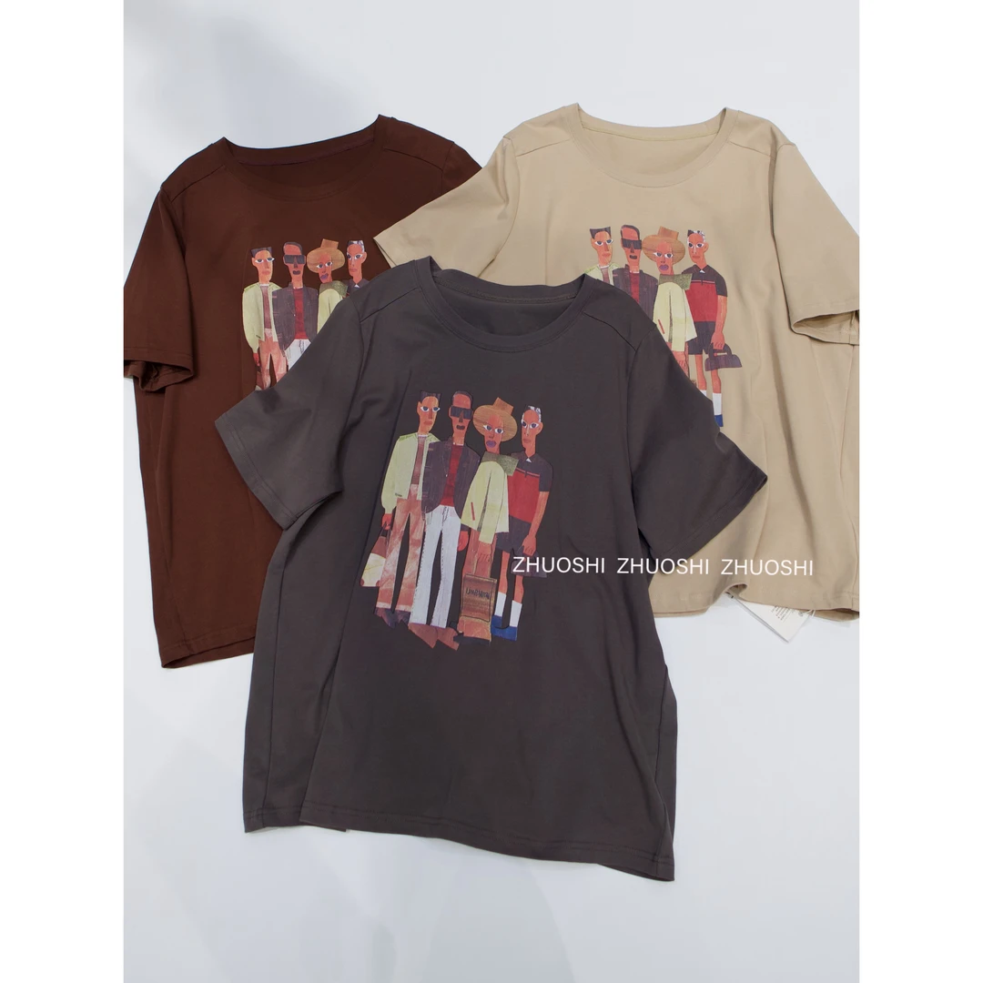 achen. #3639秋款艺术人像正肩宽松显瘦百搭上衣