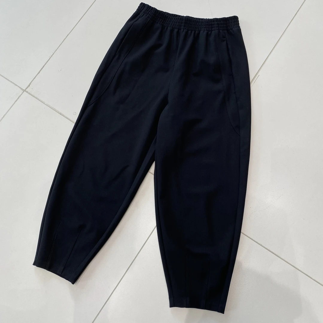 #3370 （F08）全松紧腰绝绝子小黑裤