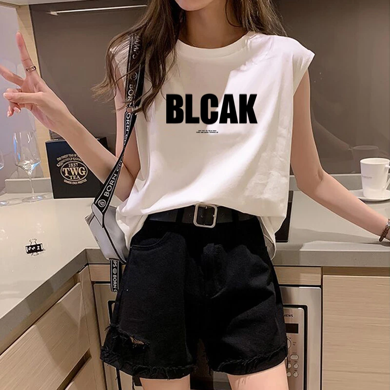 夏季纯棉背心女吊带无袖t恤韩版显瘦宽松百搭休闲学生外穿内搭ins