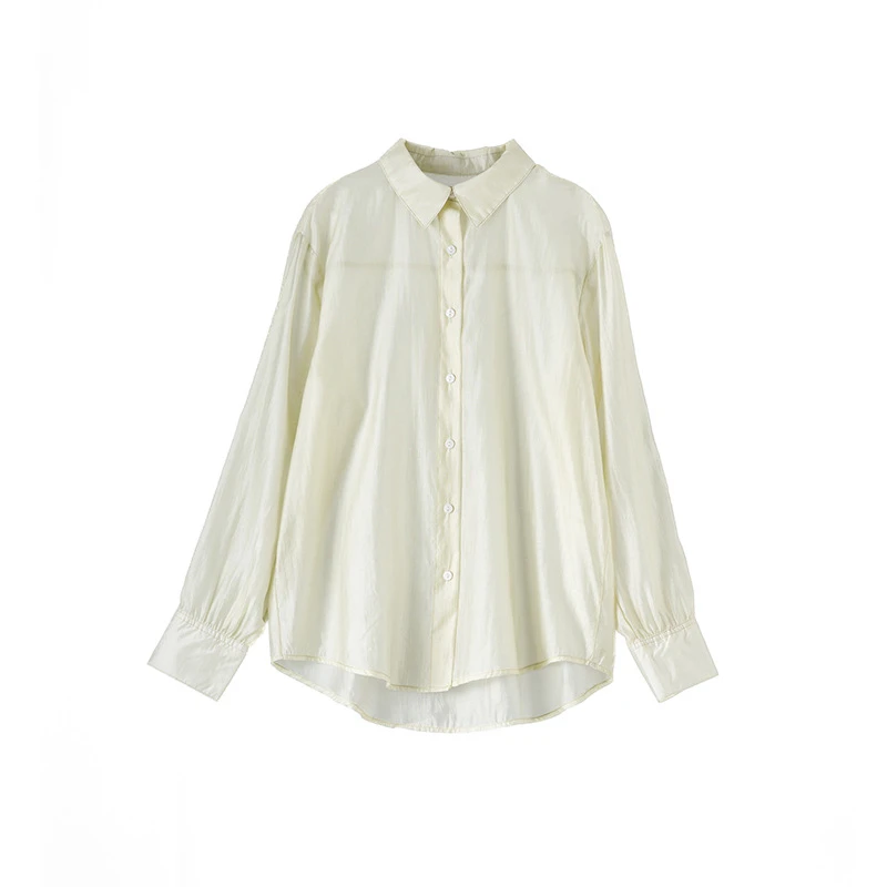 “小凉风”高定天丝莱塞尔显瘦衬衫防晒衫时尚百搭