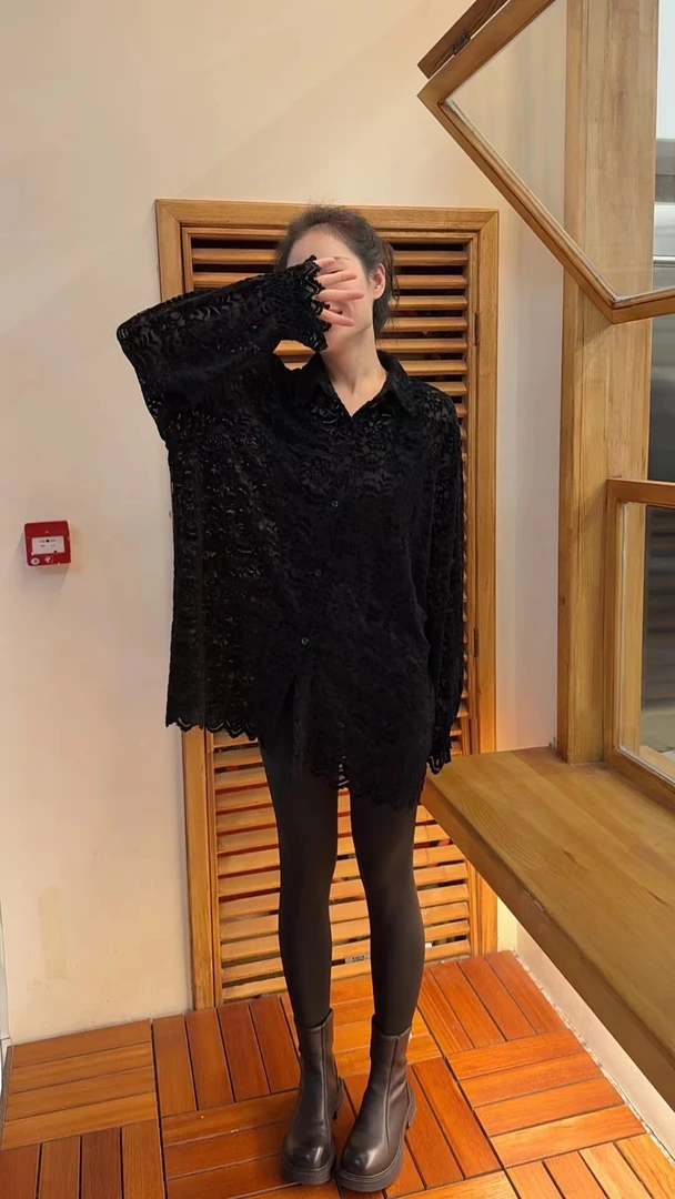 Miss Huo 蕾丝衬衣 A 7265