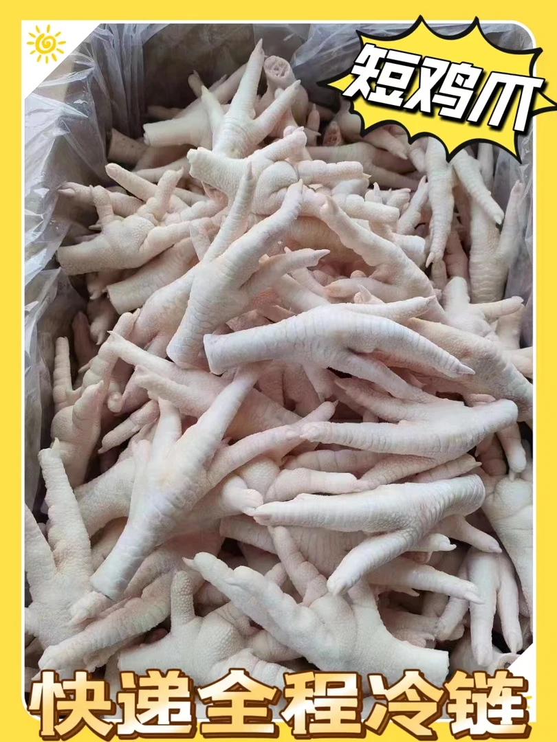 新鲜冷冻 纯干鸡爪 凤爪 长杆鸡爪  带箱20斤左右 肉质鲜嫩