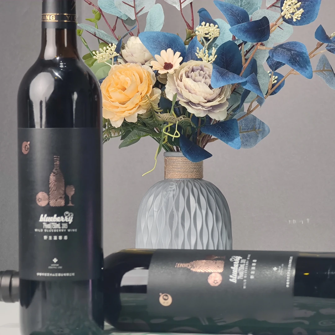 ZZ/忠芝【新人福利】野生蓝莓原汁酒指纹版果味甜型红酒750ml*2瓶装