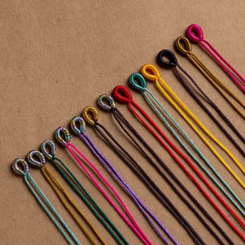 手工编织拉环线圈绕线绳头半成品手链扣头绳子吊坠扣DIY手工配件