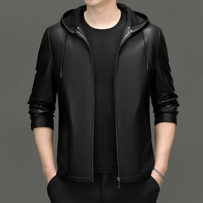 男士外套连帽商务休闲时尚夹克中年外套227款