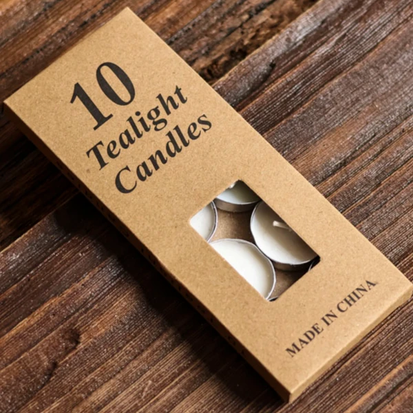 【福利上新】一盒精装无烟茶蜡-白色（10粒/盒）.5134.家用.简约.蜡烛