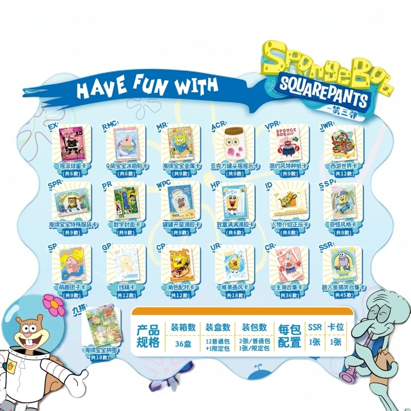 【拆卡】福 Kawaii 海绵宝宝第三弹  收藏卡牌盲盒（默认代拆）L