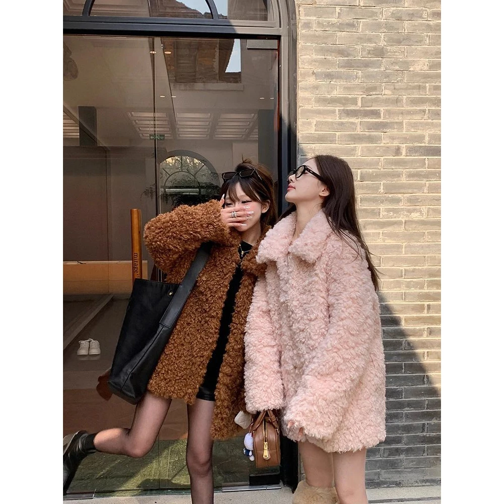 富贵千金小个子高级感气质环保毛毛棉服外套女修身显瘦外穿上衣冬