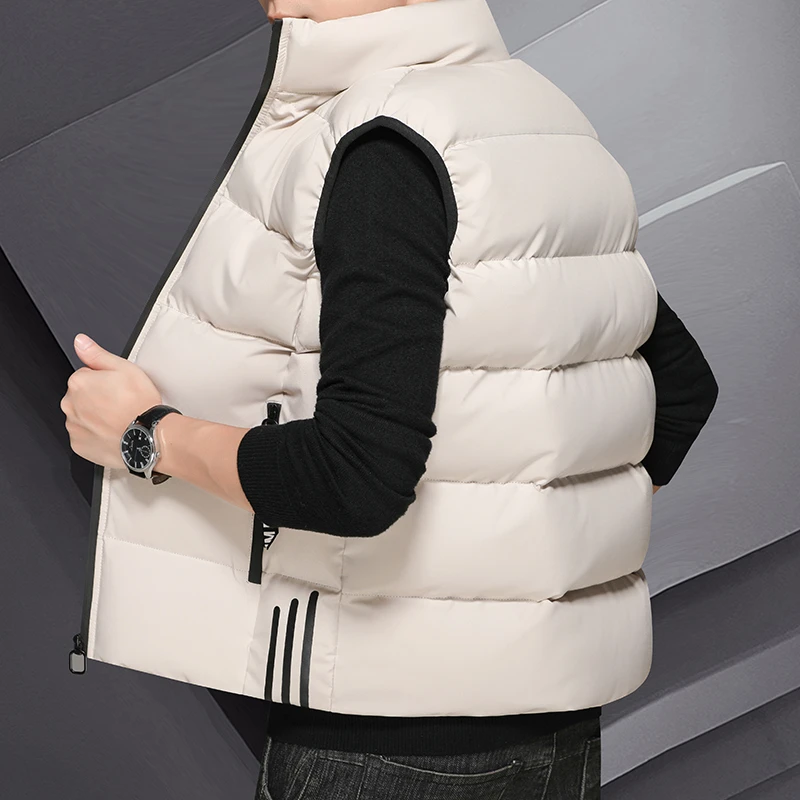 2022秋冬新款男女情侣潮流休闲百搭马甲加厚保暖立领坎肩棉服外套