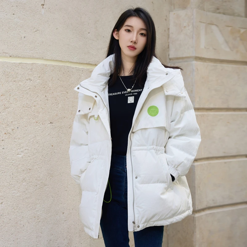 U/TI 冬季新款女式白色羽绒服UI4D0694160