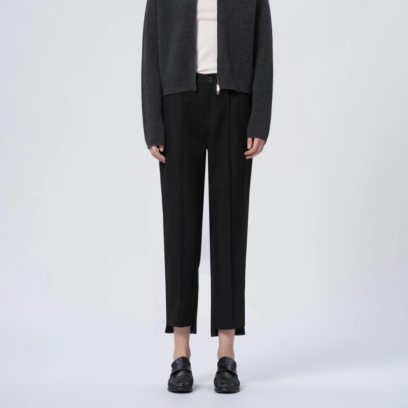 uti尤缇2024冬季新款女式黑色牛仔裤UI4D0295590