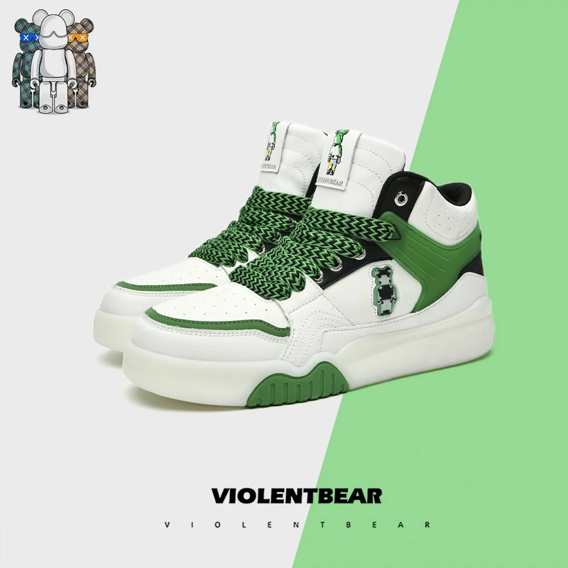VIOLENTBEAR/暴力熊户外夏季轻奢百搭女鞋情侣高帮时尚休闲鞋