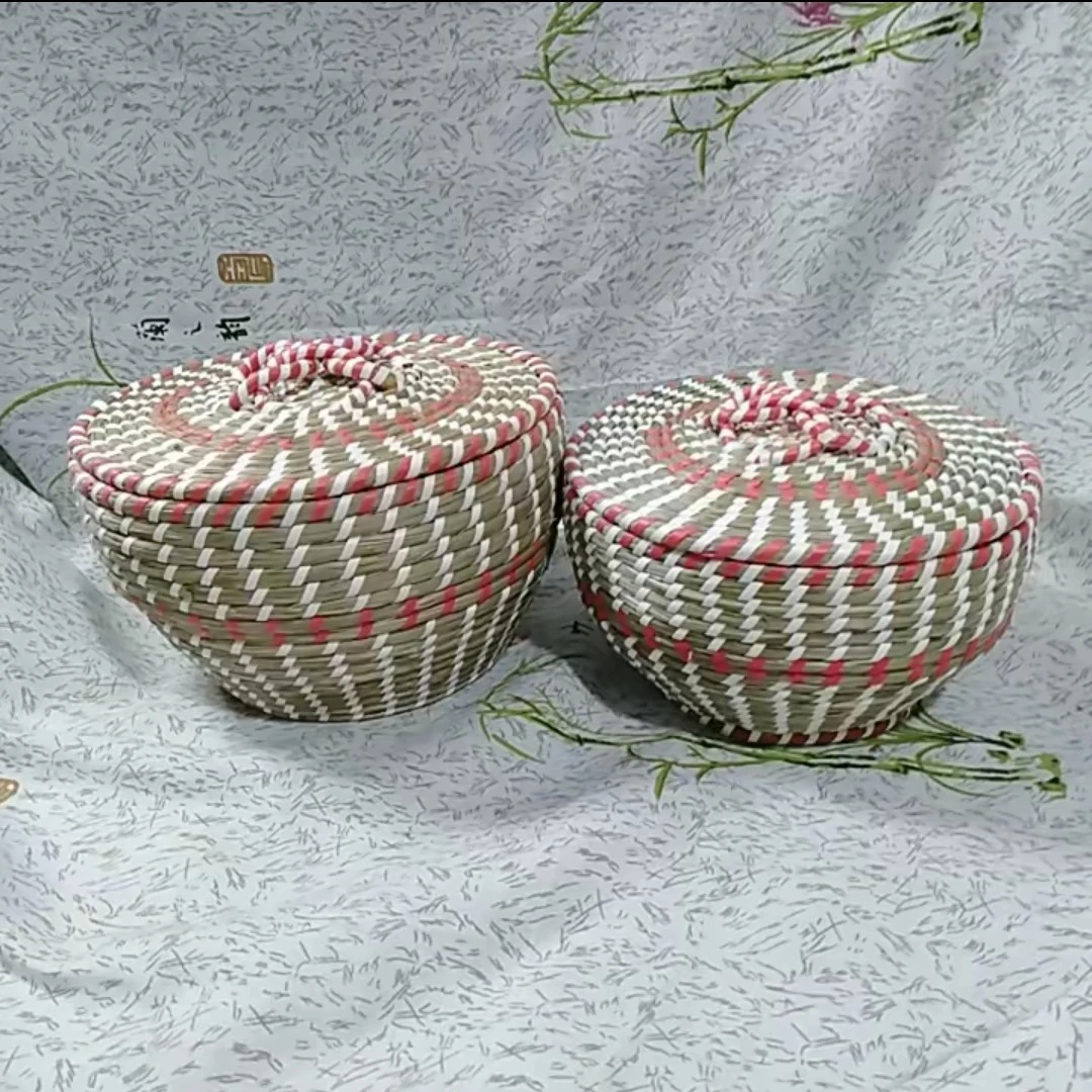 家用草编馒头筐鸡蛋筐零食篮手工制作保温创意时尚可爱储物